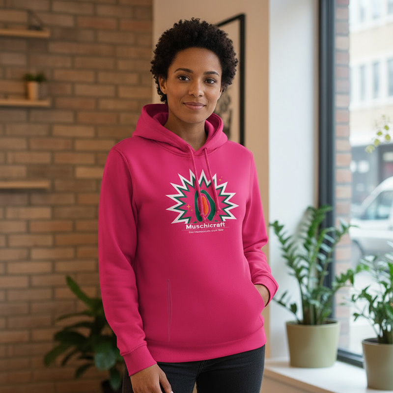 Muschikraft Logo Hoodie / Kapuzenpulli – Bild 4